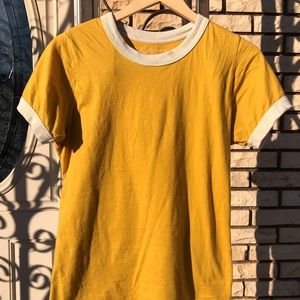 Big Bud Press Goldenrod Yellow Ringer tee